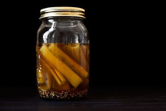 Spicy celery quick pickle sticks