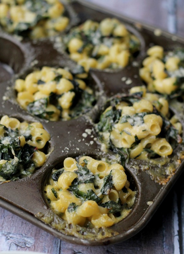 Spicy chard mac ‘n’ cheese bites