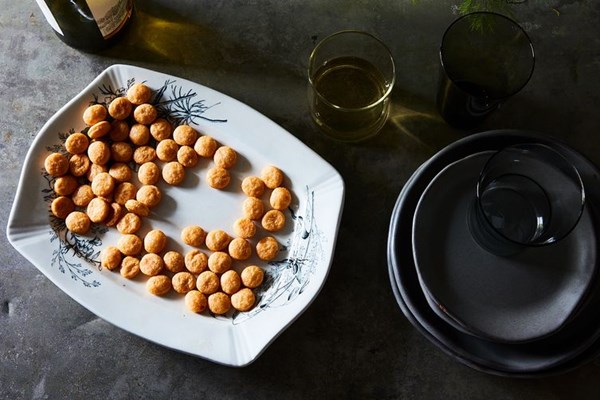 Spicy cheese + smoked paprika coins