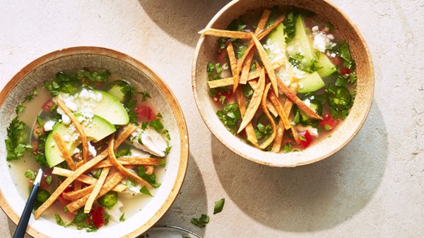 Spicy chicken-and-lime soup