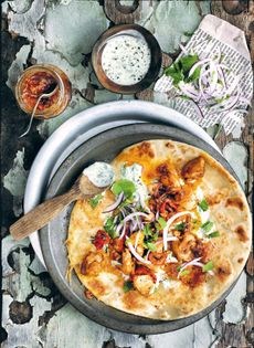 Spicy chicken kati rolls