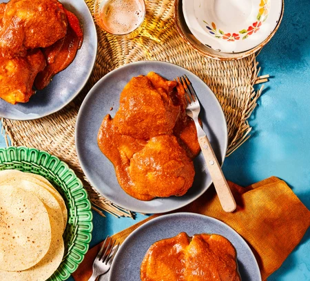 Spicy chicken mole rojo