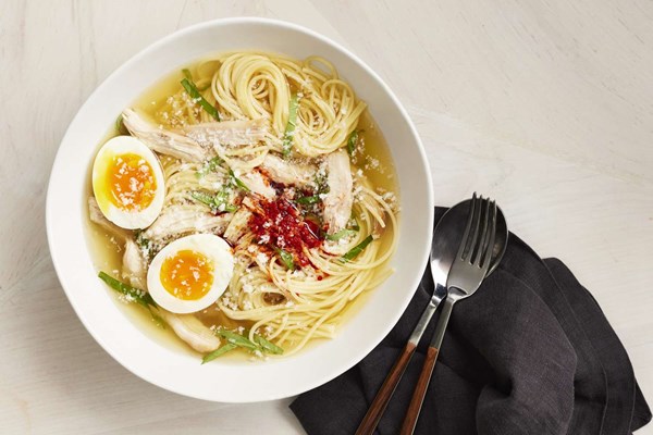 Spicy chicken noodle soup