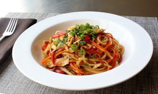 Spicy chicken noodles