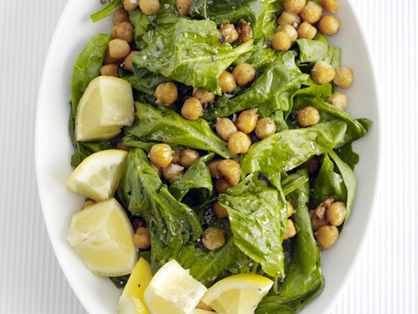 Spicy chickpeas and spinach