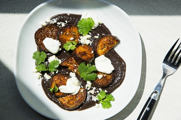 Spicy chipotle eggplant with black beans