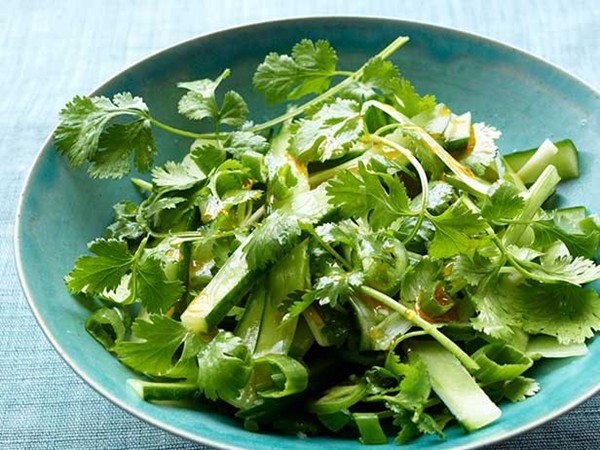 Spicy cilantro-scallion salad