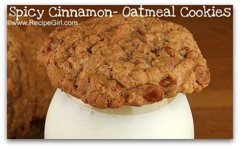 Spicy cinnamon-oatmeal cookies