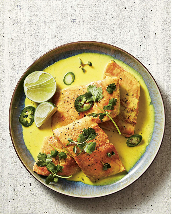 Spicy coconut salmon