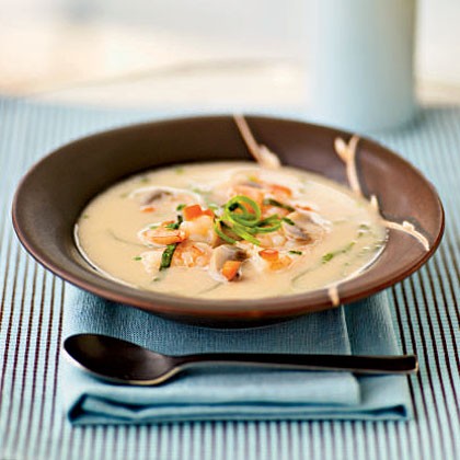 Spicy coconut shrimp soup