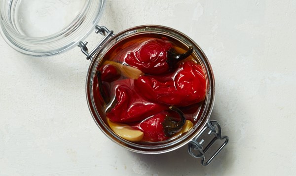 Spicy confit chiles