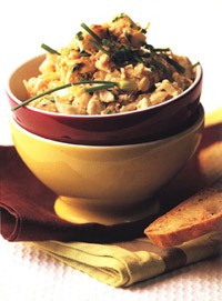 Spicy crab dip with cilantro and chives