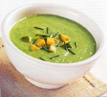 Spicy cucumber-avocado soup