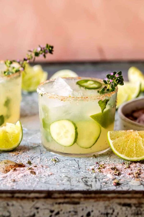 Spicy cucumber margarita