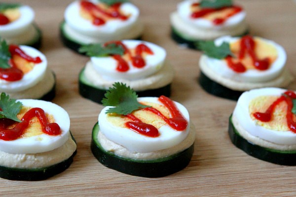 Spicy cucumber stacks