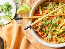 Spicy curried Thai noodle bowl