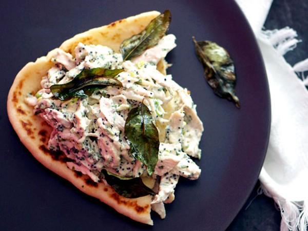 Spicy curry chicken salad sandwiches