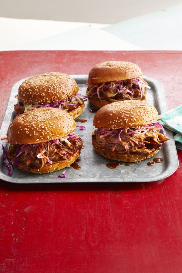 Spicy Dr Pepper pulled pork sandwiches