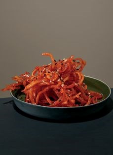 Spicy dried squid (Ojingochae muchim)