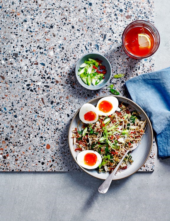 Spicy fried breakfast rice