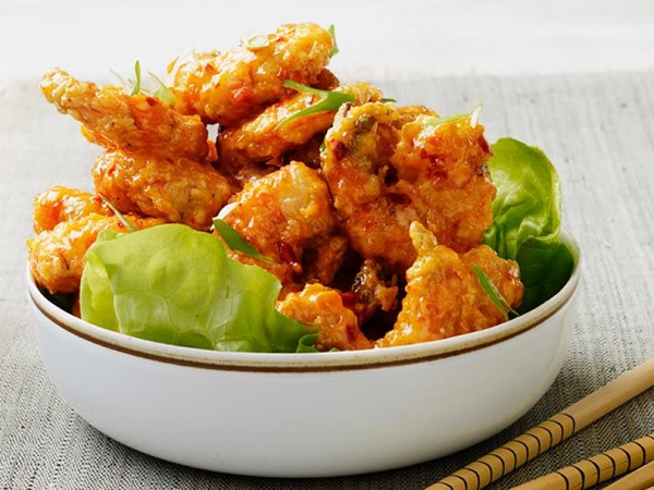 Spicy fried shrimp 