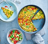 Spicy frittata with avocado salsa