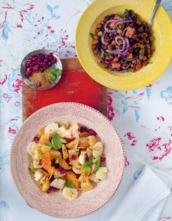 Spicy fruit salad with masala dressing