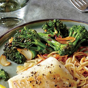 Spicy garlic broccolini