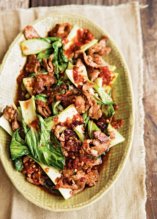 Spicy ginger beef & bok choy
