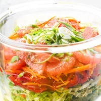 Spicy ginger-carrot slaw