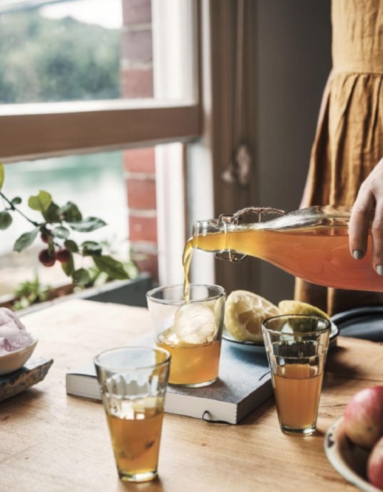 Spicy ginger iced tea (Te sinsir sbeislyd oer)