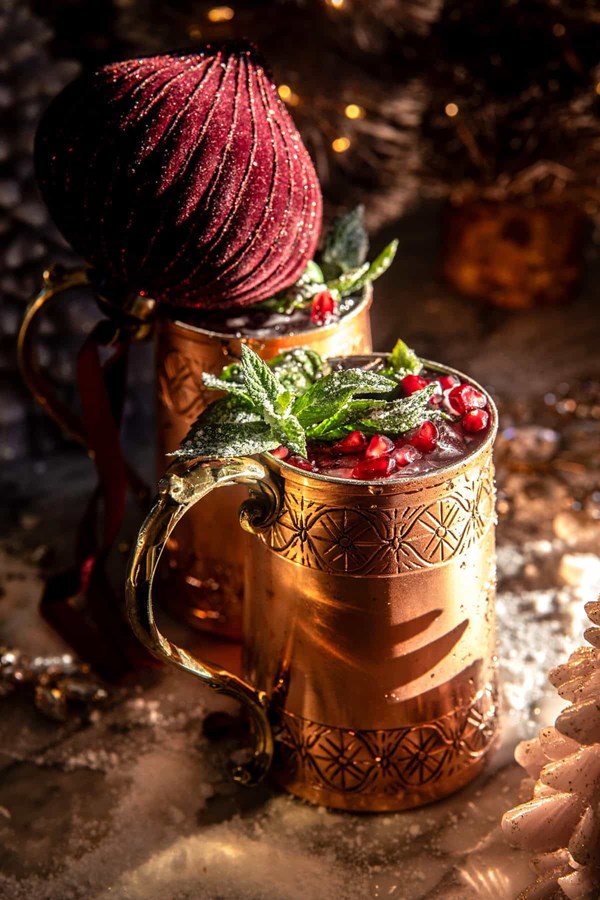 Spicy ginger pomegranate Moscow mule