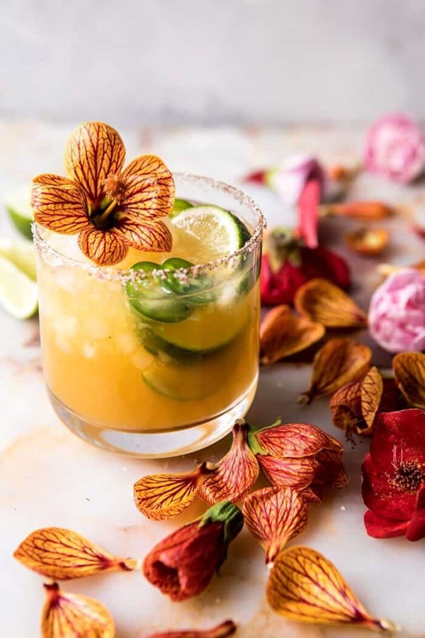 Spicy gingered mango margarita