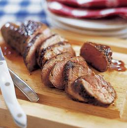 Spicy glazed pork tenderloin