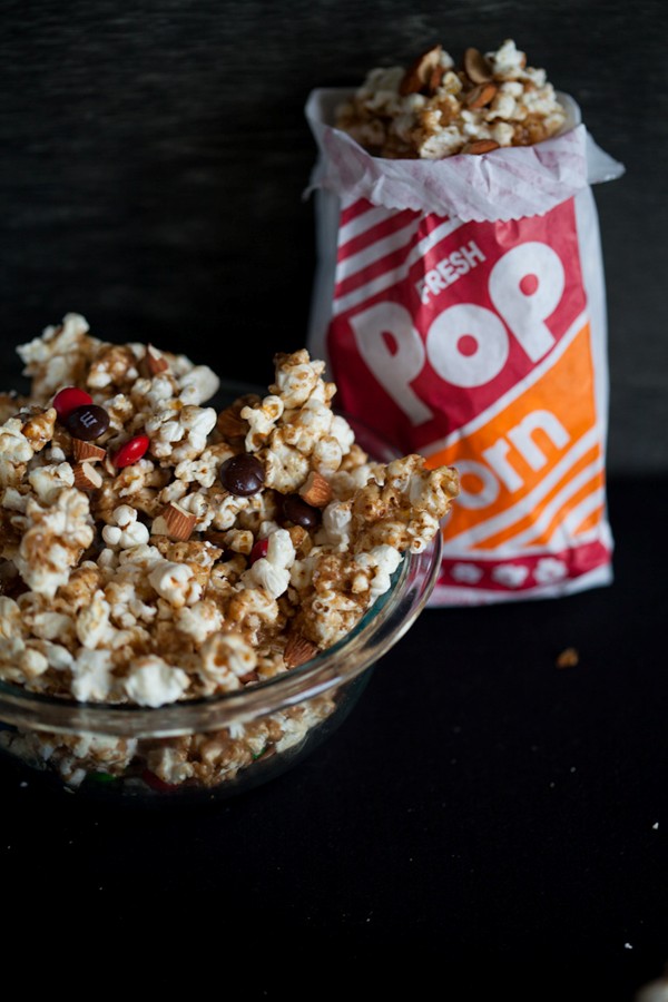 Spicy gooey M&M's & almond popcorn