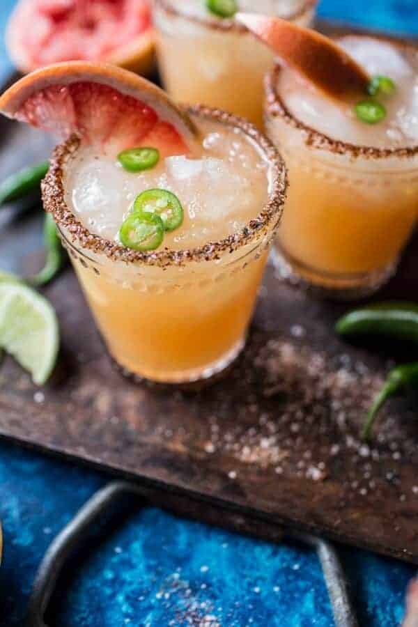 Spicy grapefruit margarita