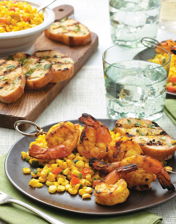 Spicy grilled shrimp
