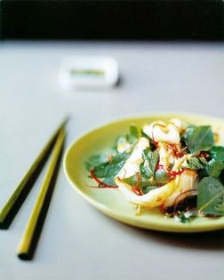 Spicy grilled squid salad