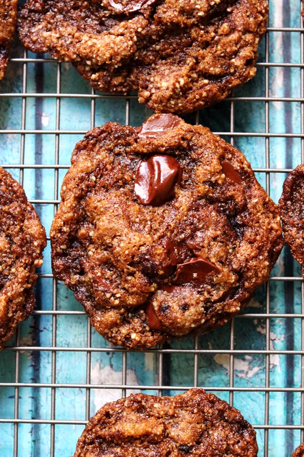 Spicy hazelnut and ginger chocolate chip cookies