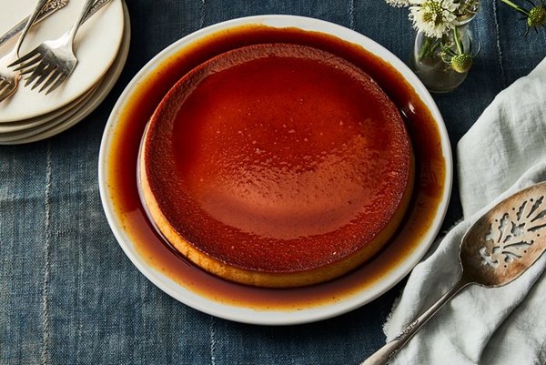 Spicy horchata flan 