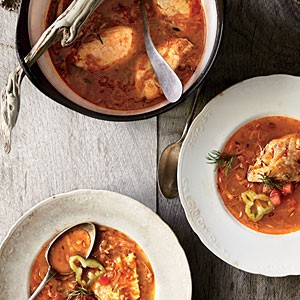 Spicy Hungarian tilapia stew