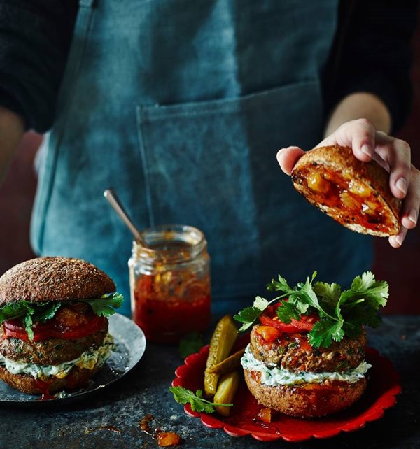Spicy Indian lamb burger [Tuk Tuk Restaurant]