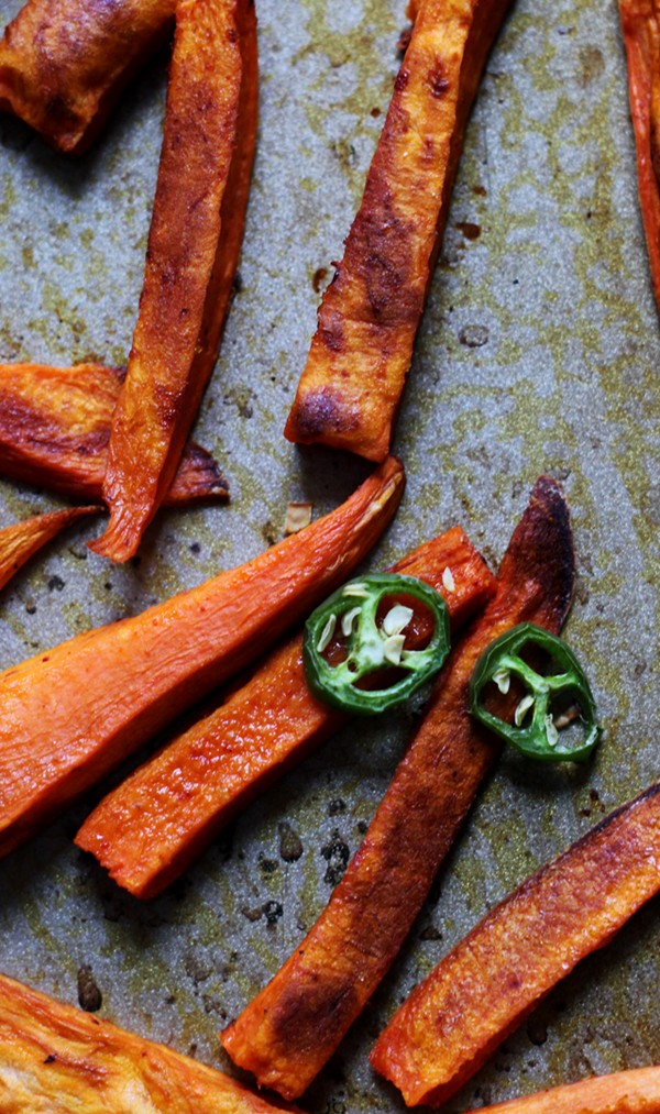 Spicy jalapeno sweet potato fries