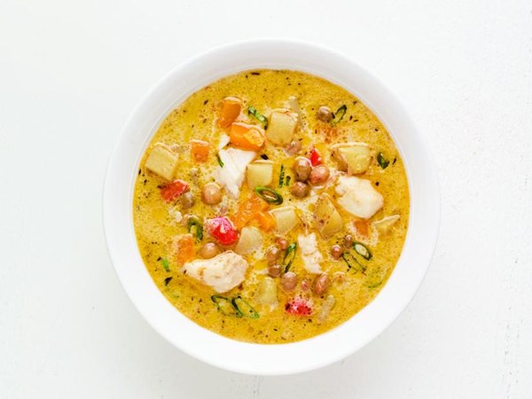 Spicy jerk fish chowder 