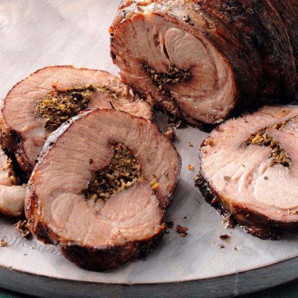 Spicy kale & herb porchetta