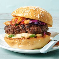 Spicy kimchi burgers
