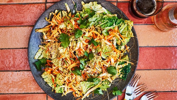 Spicy kimchi slaw