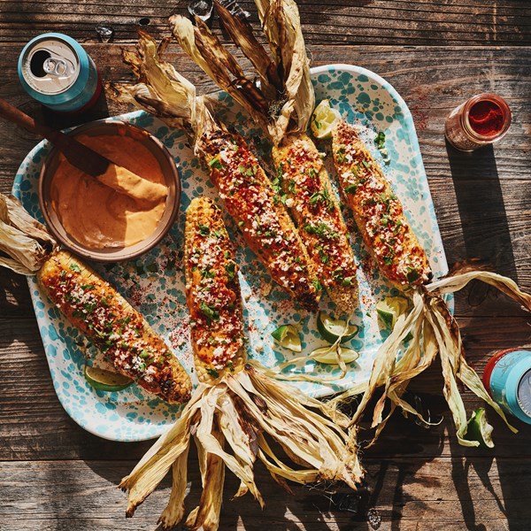 Spicy Korean-style grilled corn