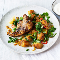 Spicy lamb chops with masala potatoes