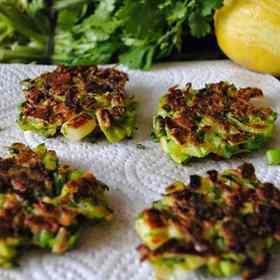 Spicy leek fritters
